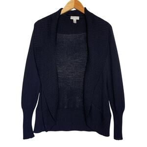 ST JOHN Sport Vintage Women’s Black Santana Knit Cocoon Cardigan Small